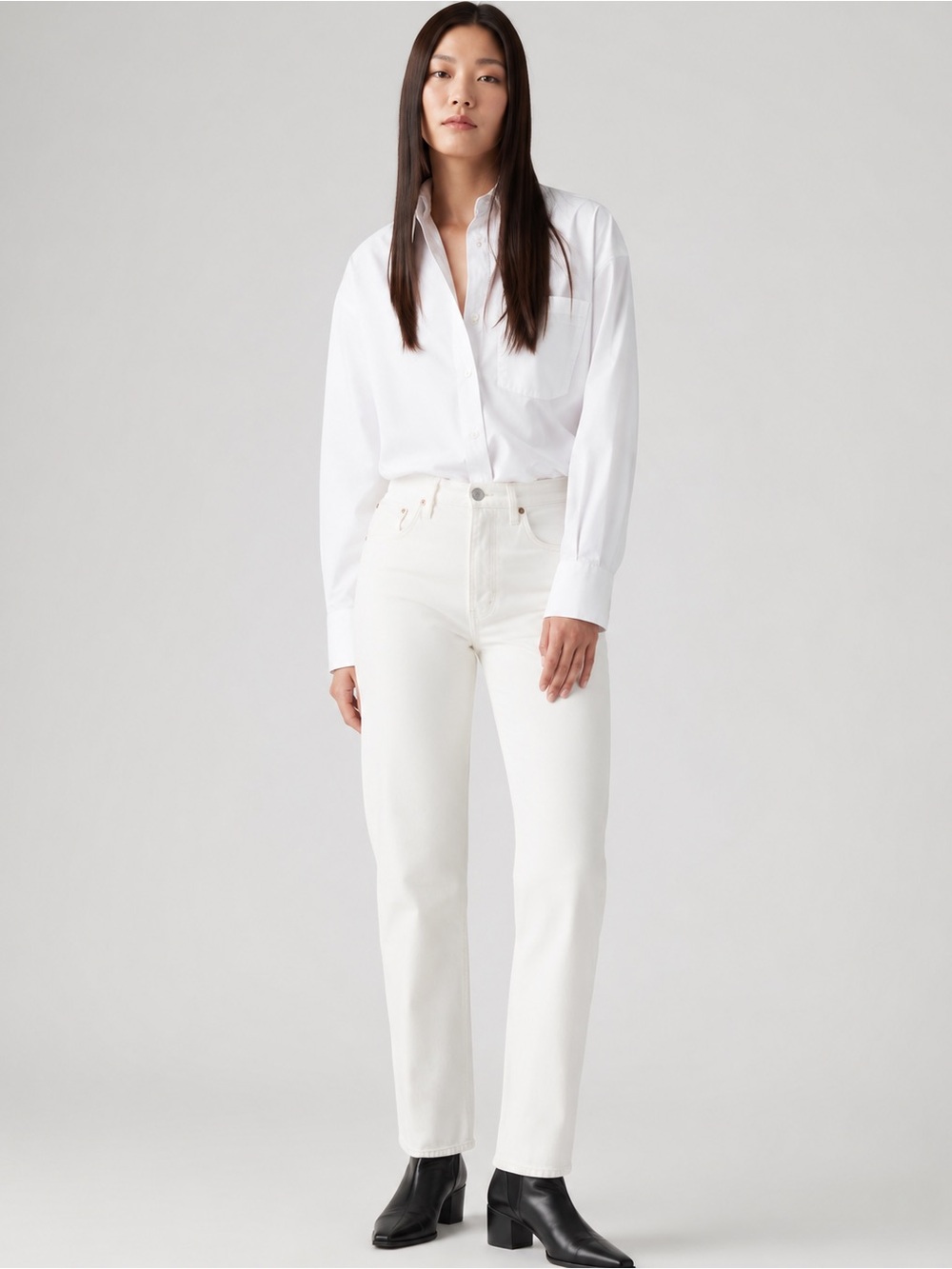 Levi’s Wedgie Straight Leg Jean- White